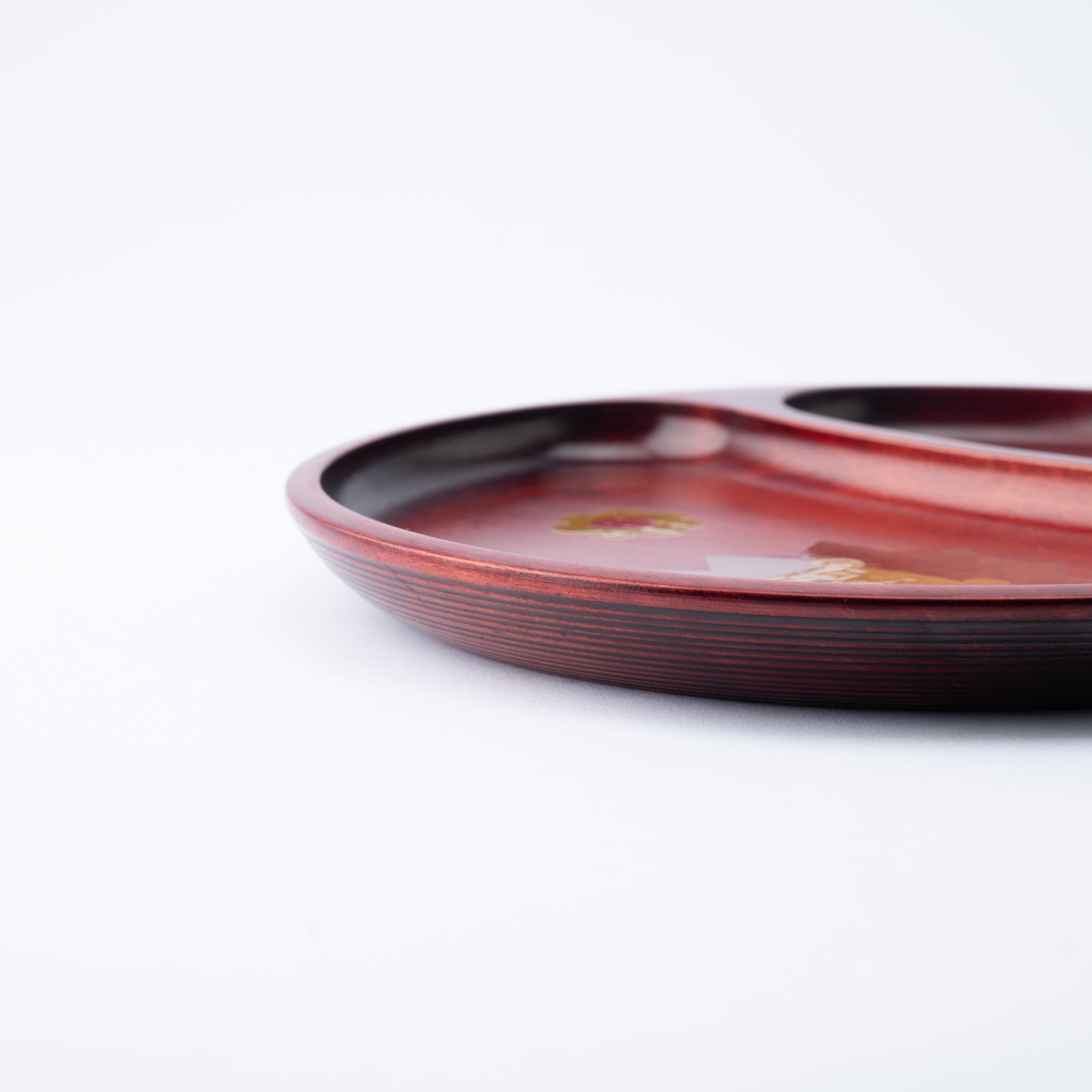 Yamanaka Lacquerware Animal Design Series Children's Divided Plate - MUSUBI KILN - Quality Japanese Tableware and Gift