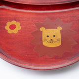 Yamanaka Lacquerware Animal Design Series Children's Divided Plate - MUSUBI KILN - Quality Japanese Tableware and Gift