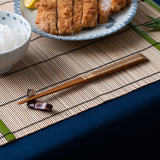 Yatsuyanagi Ribbon Akita Cherry Bark Work Chopsticks Rest Set - MUSUBI KILN - Handmade Japanese Tableware and Japanese Dinnerware