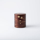 Yatsuyanagi Sakura Akita Cherry Bark Work Tea Canister - MUSUBI KILN - Handmade Japanese Tableware and Japanese Dinnerware