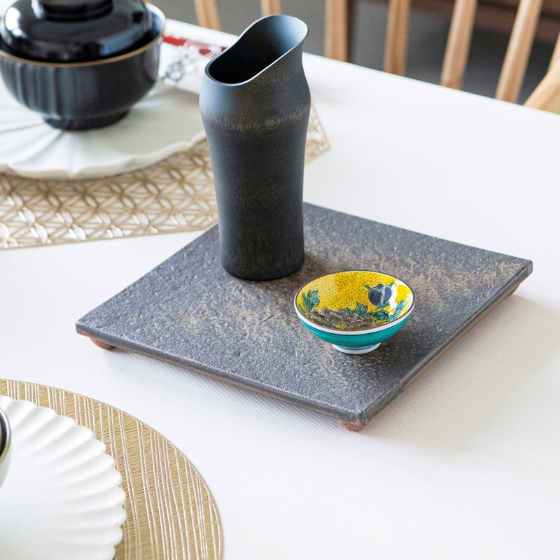 Yoshidaya Peony Kutani Sakazuki Sake Cup - MUSUBI KILN - Handmade Japanese Tableware and Japanese Dinnerware