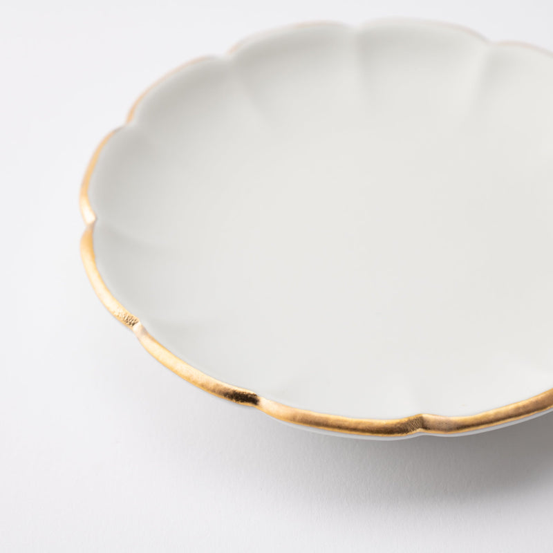 Zuiho Kiln Chrysanthemum Sauce Plate - MUSUBI KILN - Quality Japanese Tableware and Gift