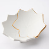 Zuiho Kiln Two Maple Leaves Three-footed Delicacy Small Bowl - MUSUBI KILN - Quality Japanese Tableware and Gift
